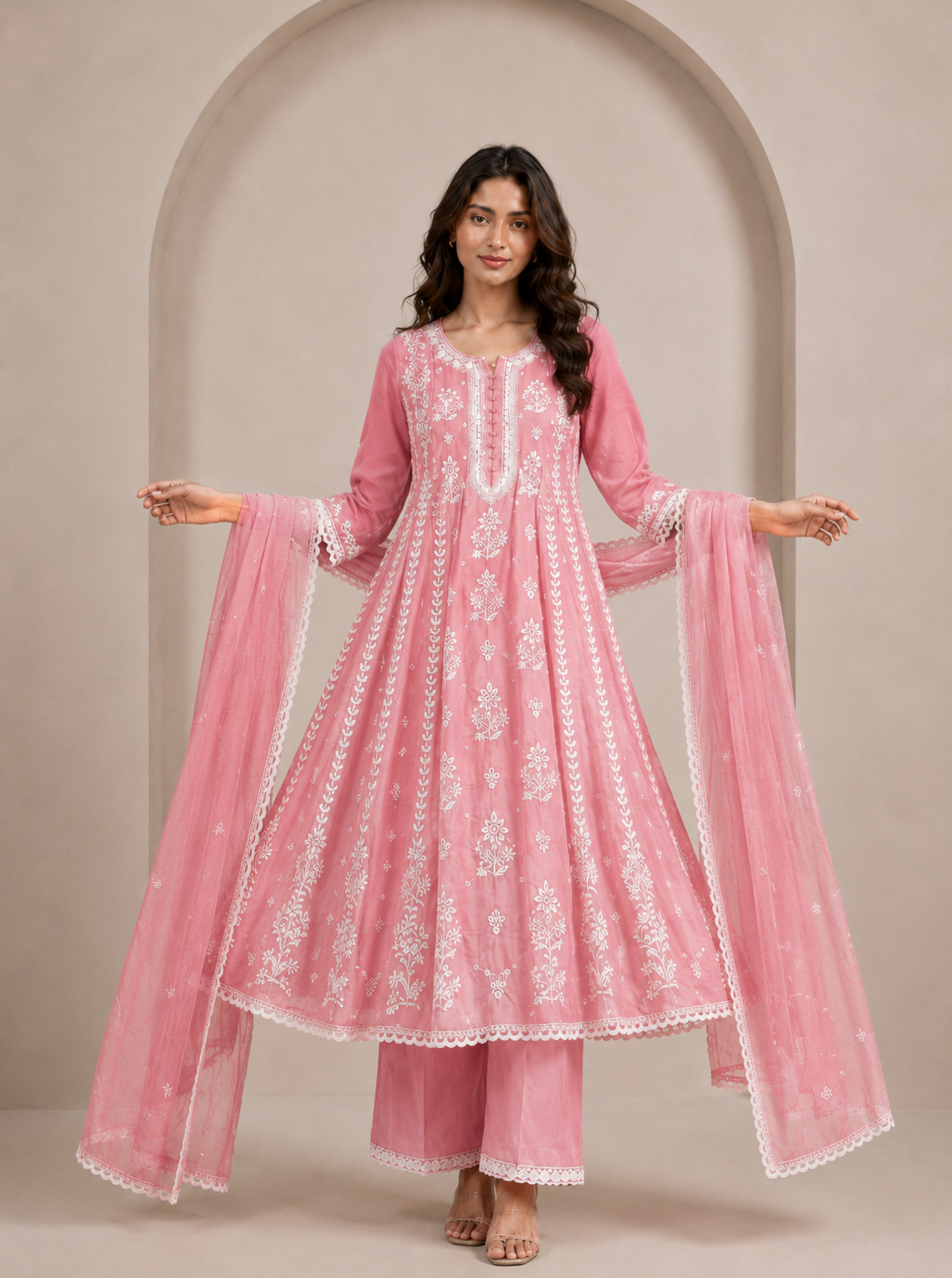 BLUSH NOOR PAKISTANI ANARKALI SET
