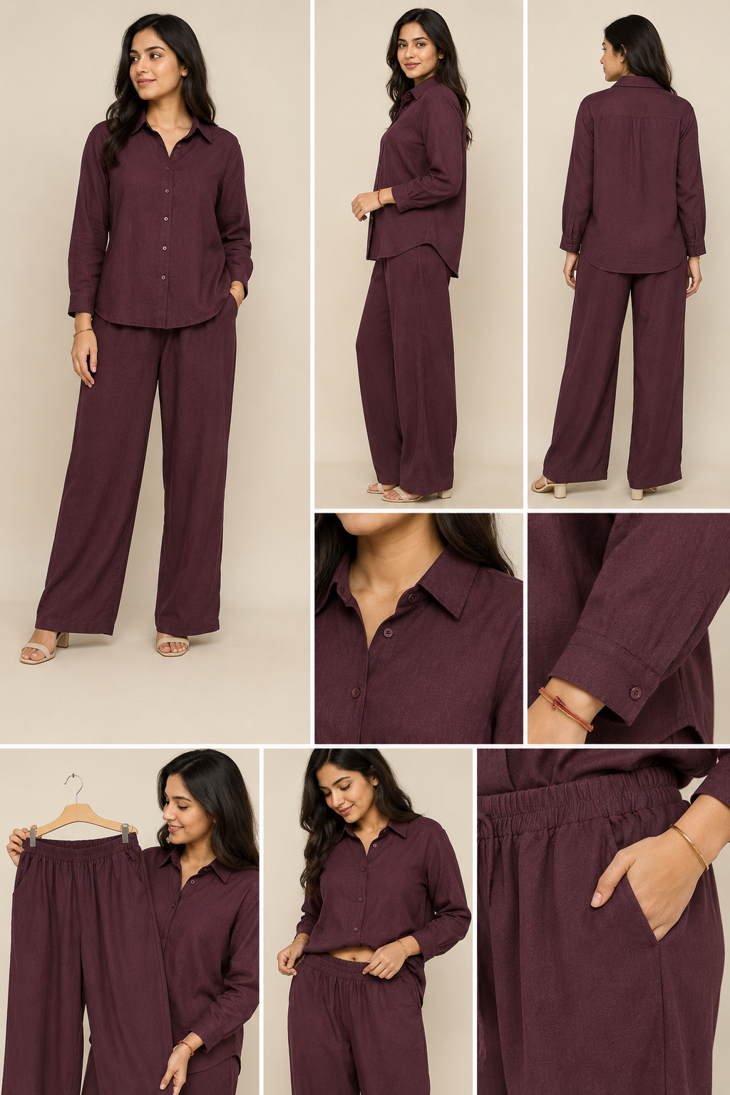 Classic Wine Co-ord Set