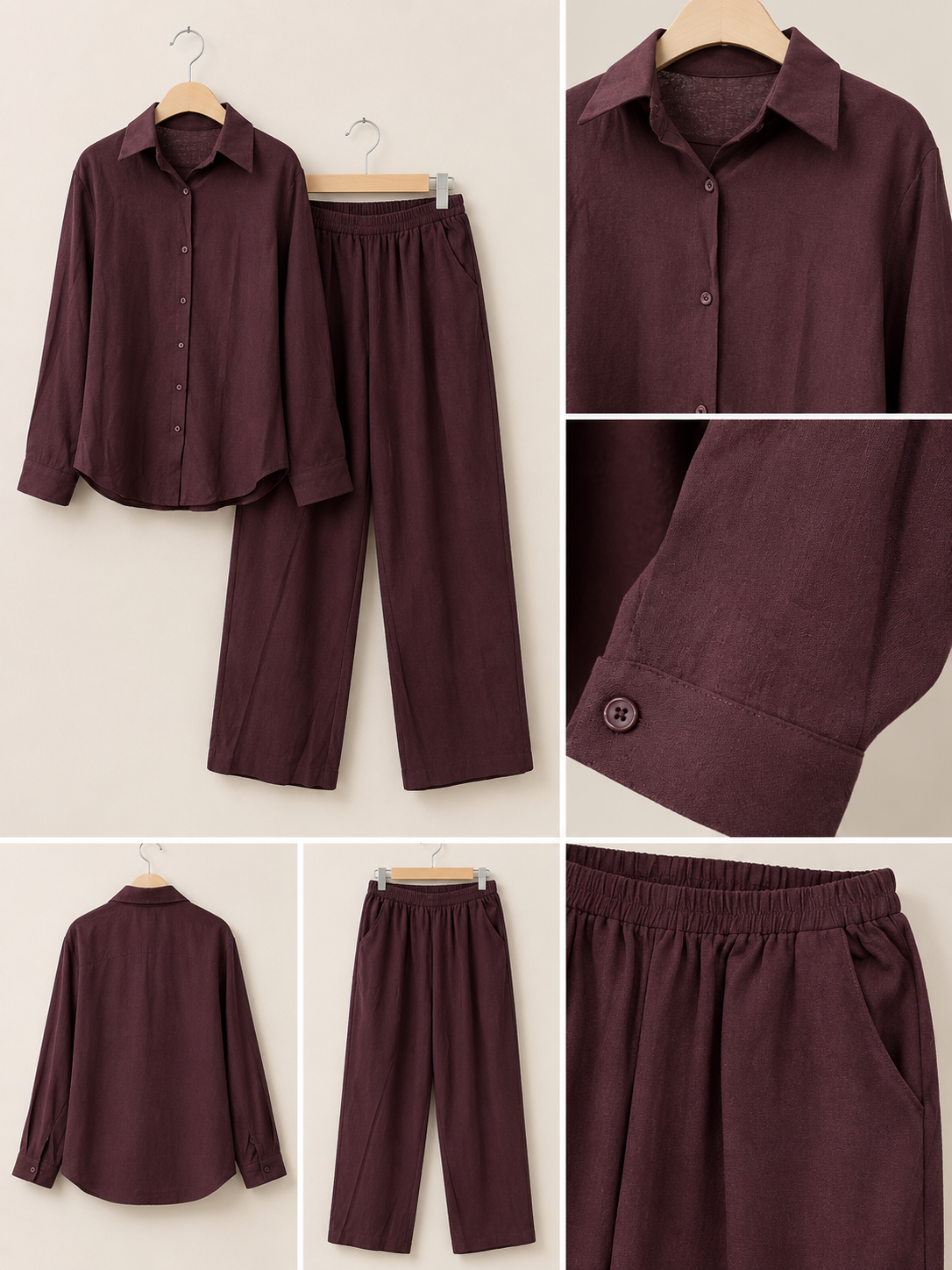 Classic Wine Co-ord Set