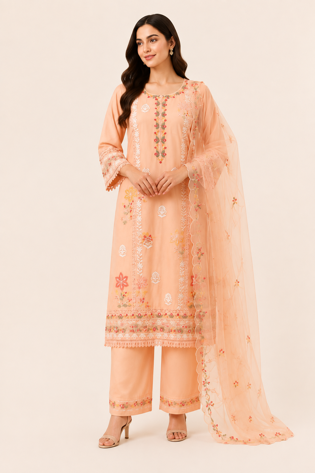 Peach Royale Pakistani Suit