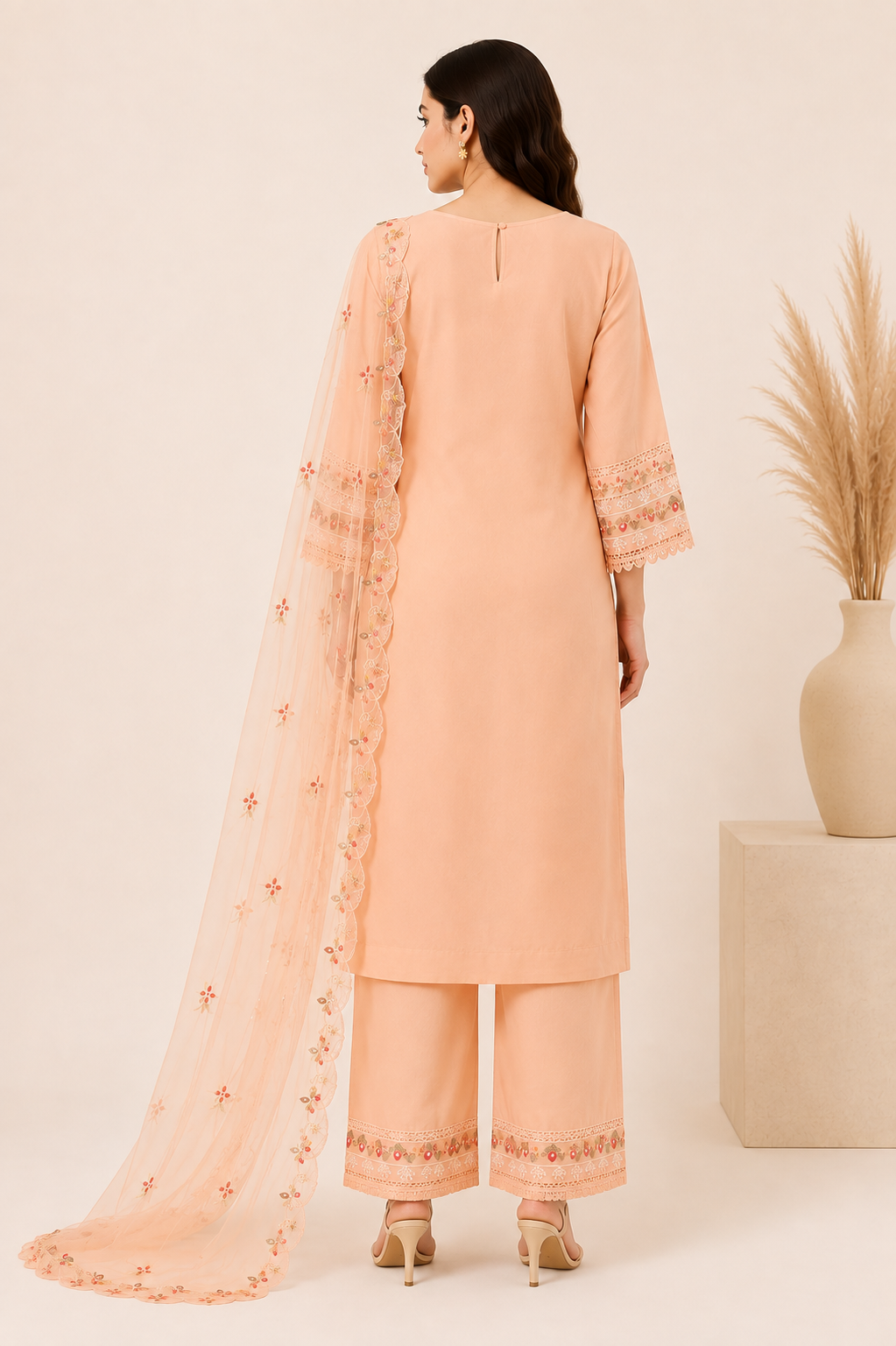 Peach Royale Pakistani Suit