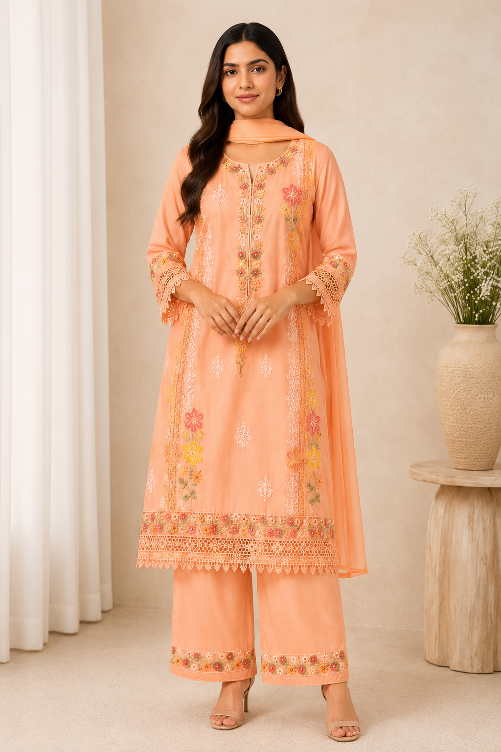 Peach Royale Pakistani Suit