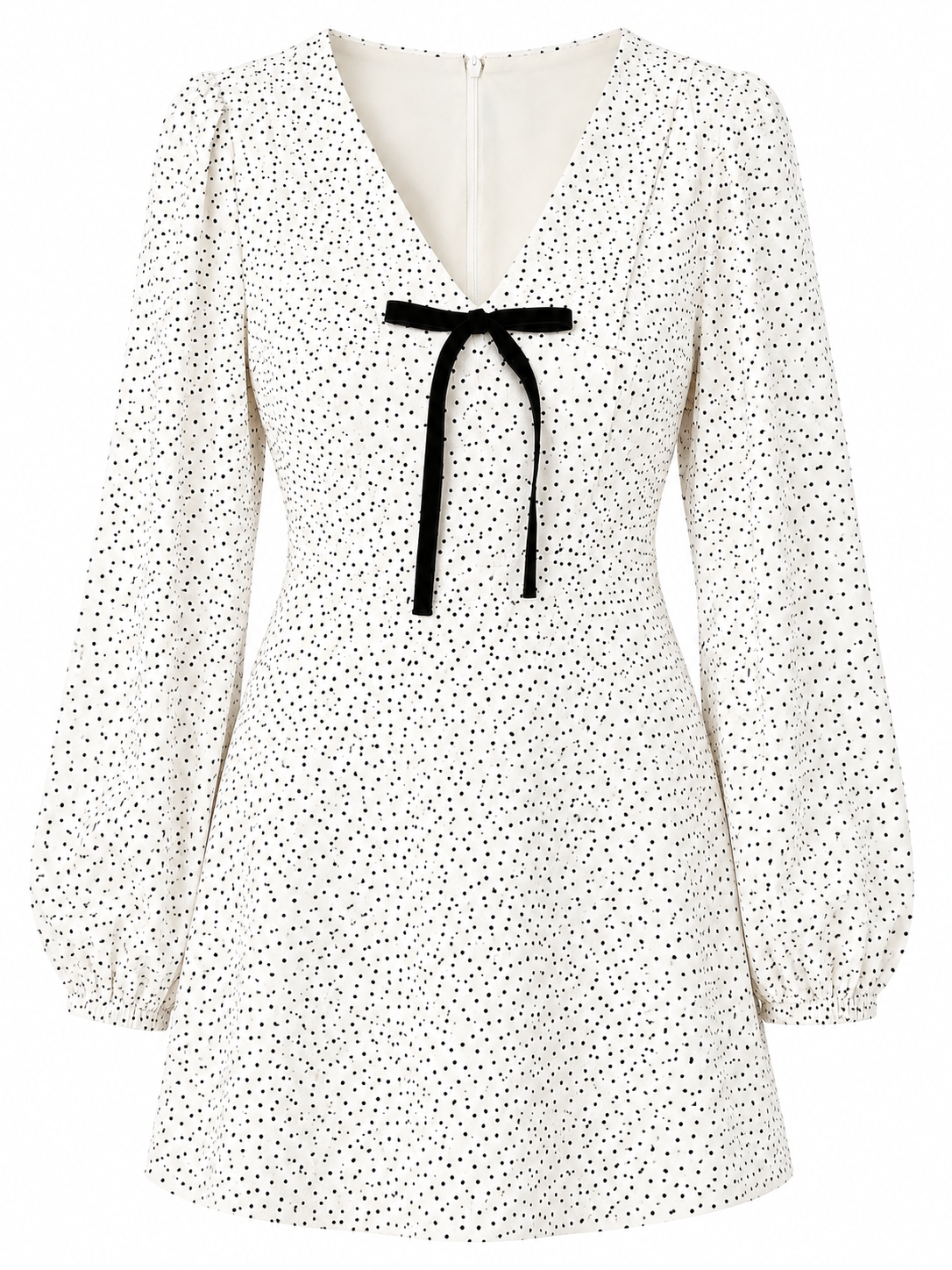 Polka Dot Bow Mini Dress